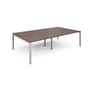 Connex Double Back To Back Desks - Walnut - NWOF