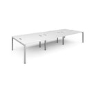 Connex Triple Back To Back Desks - White - NWOF