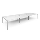 Connex Triple Back To Back Desks - White - NWOF