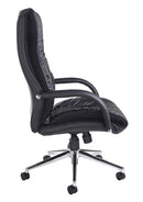 Derby High Back Executive Chair - Black Faux Leather - Flogit2us.com