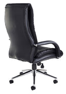 Derby High Back Executive Chair - Black Faux Leather - Flogit2us.com