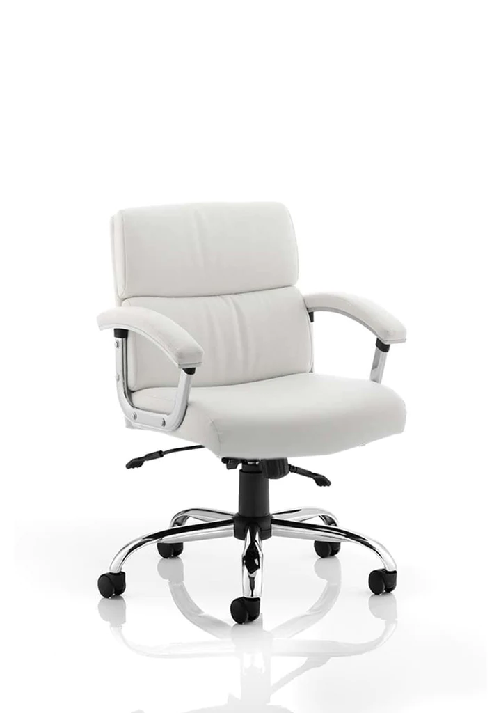 Desire Medium Executive Chair White With Arms - NWOF