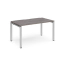Adapt Single Desk 800mm Deep - Grey Oak - NWOF