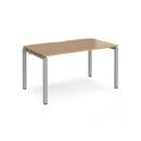 Adapt Single Desk 800mm Deep - Oak - NWOF