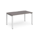 Adapt Single Desk 800mm Deep - Grey Oak - NWOF