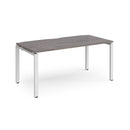 Adapt Single Desk 800mm Deep - Grey Oak - NWOF