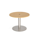 Eternal Circular Meeting Table With Central Circular Cut-Out - Oak - NWOF