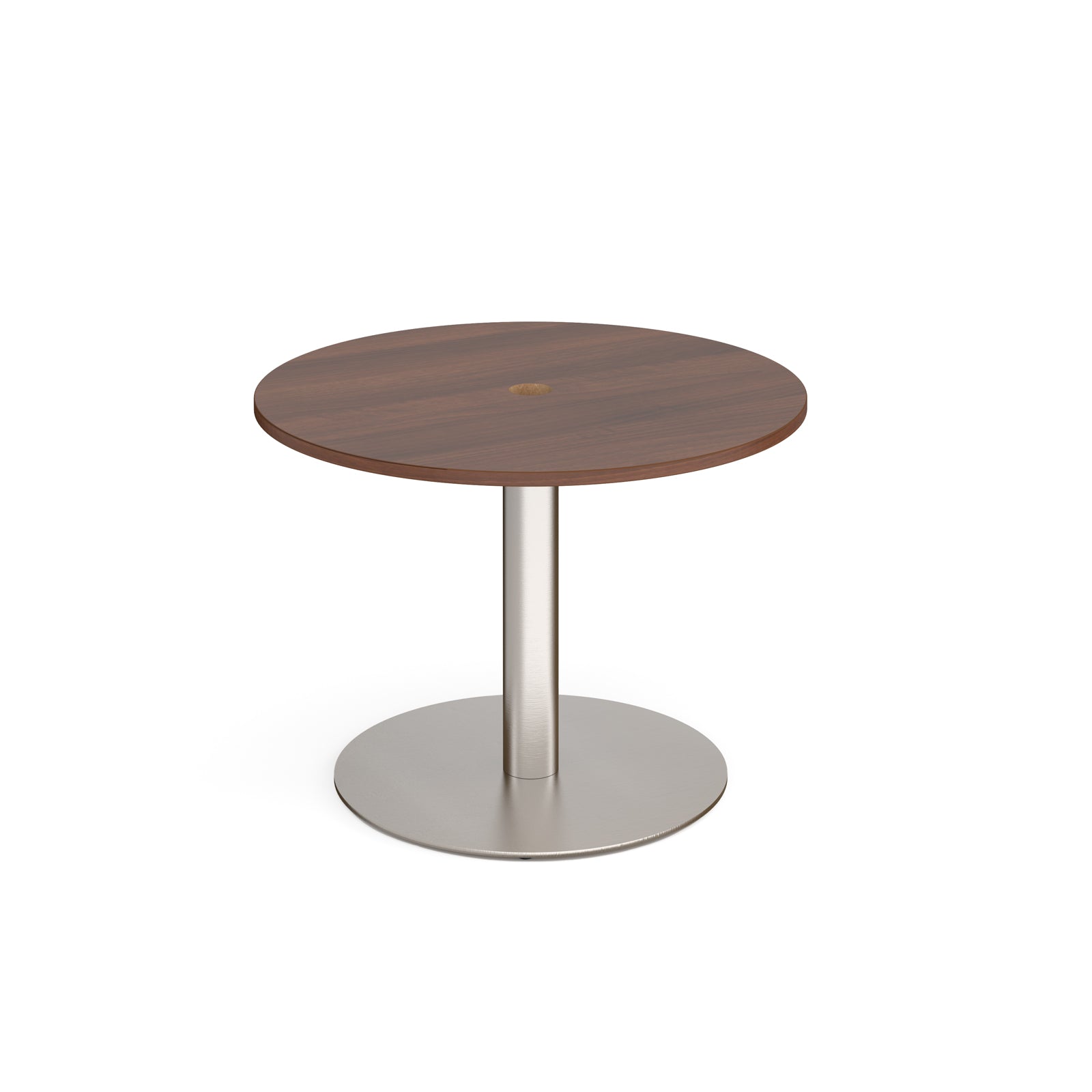 Eternal Circular Meeting Table With Central Circular Cut-Out - Walnut ...
