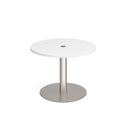 Eternal Circular Meeting Table With Central Circular Cut-Out - White - NWOF