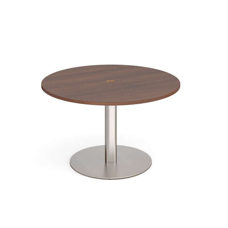 Eternal Circular Meeting Table With Central Circular Cut-Out - Walnut - NWOF