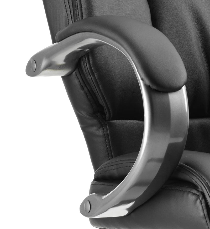 Galloway Executive Chair Black Leather With Arms - NWOF