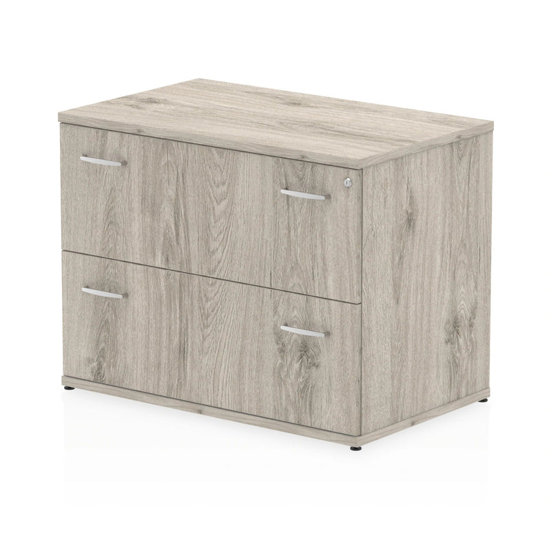 Impulse Side Filing Cabinet - Grey Oak - NWOF