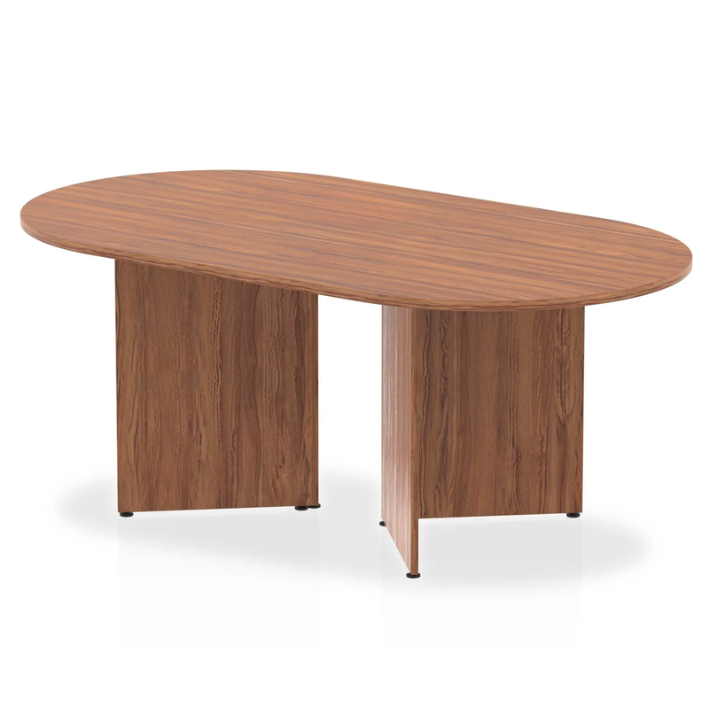 Impulse Boardroom Table Arrowhead Leg - Walnut - NWOF