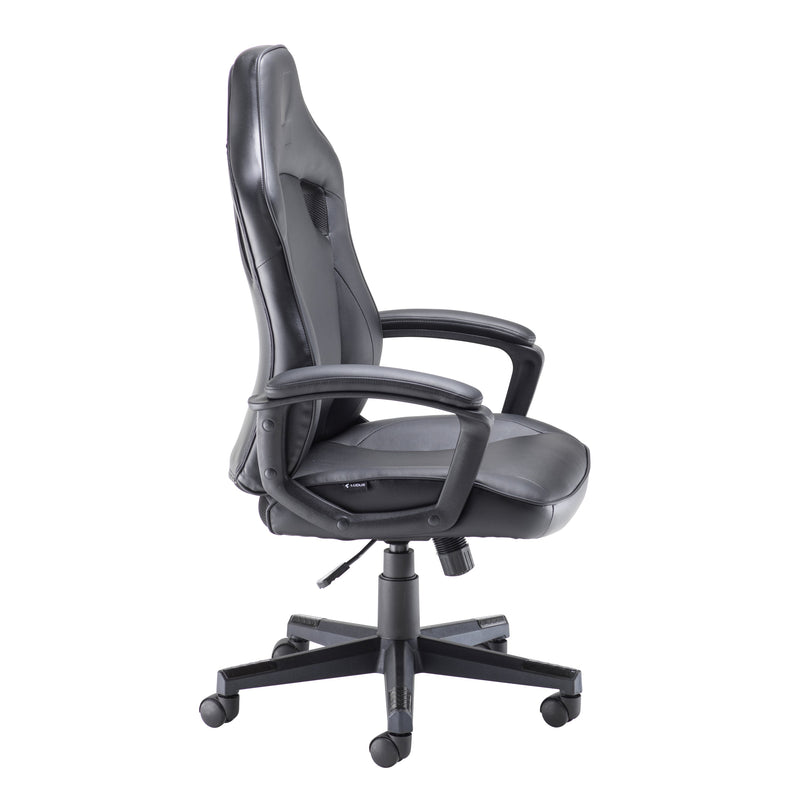 Ludus Level 1 Gaming Chair - Black Faux Leather - NWOF