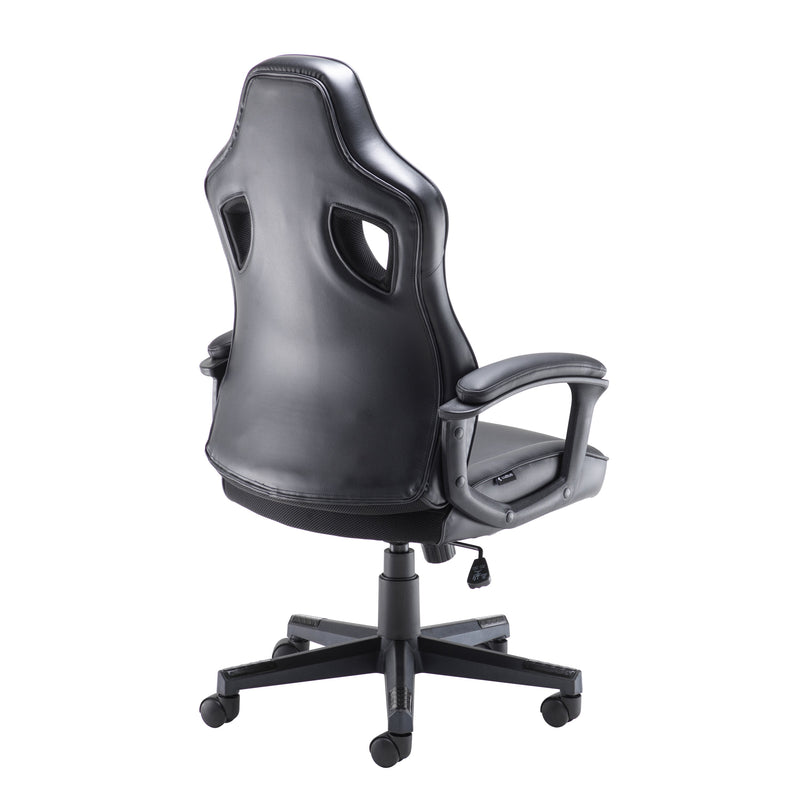 Ludus Level 1 Gaming Chair - Black Faux Leather - NWOF