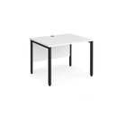 Maestro 25 800mm Deep Straight Desk With Bench Leg - White - NWOF
