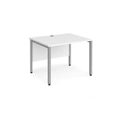 Maestro 25 800mm Deep Straight Desk With Bench Leg - White - NWOF