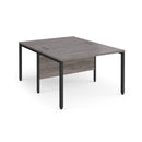 Maestro 25 800mm Deep Back To Back Straight Desks With Bench Leg - Grey Oak - NWOF