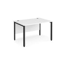Maestro 25 800mm Deep Straight Desk With Bench Leg - White - NWOF