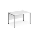 Maestro 25 800mm Deep Straight Desk With Bench Leg - White - NWOF