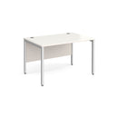 Maestro 25 800mm Deep Straight Desk With Bench Leg - White - NWOF