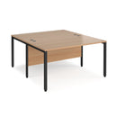 Maestro 25 800mm Deep Back To Back Straight Desks With Bench Leg - Beech - NWOF