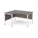 Maestro 25 Ergonomic Desk With Bench Leg - Grey Oak - NWOF