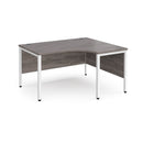 Maestro 25 Ergonomic Desk With Bench Leg - Grey Oak - NWOF