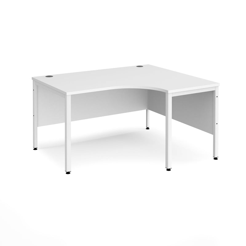 Maestro 25 Ergonomic Desk With Bench Leg - White - NWOF