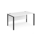 Maestro 25 800mm Deep Straight Desk With Bench Leg - White - NWOF