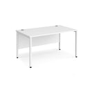 Maestro 25 800mm Deep Straight Desk With Bench Leg - White - NWOF