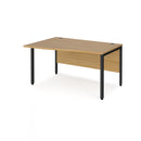 Maestro 25 Wave Desk With Bench Leg - Oak - NWOF