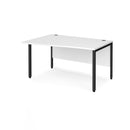 Maestro 25 Wave Desk With Bench Leg - White - NWOF