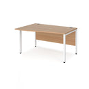 Maestro 25 Wave Desk With Bench Leg - Beech - NWOF