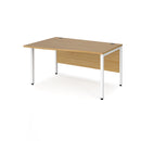 Maestro 25 Wave Desk With Bench Leg - Oak - NWOF