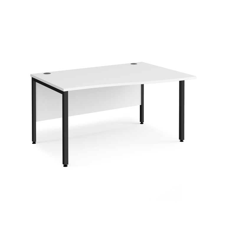 Maestro 25 Wave Desk With Bench Leg - White - NWOF