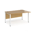 Maestro 25 Wave Desk With Bench Leg - Oak - NWOF