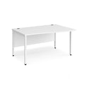 Maestro 25 Wave Desk With Bench Leg - White - NWOF