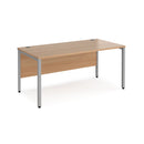 Maestro 25 800mm Deep Straight Desk With Bench Leg - Beech - NWOF