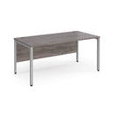 Maestro 25 800mm Deep Straight Desk With Bench Leg - Grey Oak - NWOF