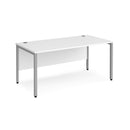 Maestro 25 800mm Deep Straight Desk With Bench Leg - White - NWOF