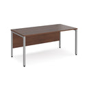 Maestro 25 800mm Deep Straight Desk With Bench Leg - Walnut - NWOF