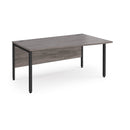 Maestro 25 Wave Desk With Bench Leg - Grey Oak - NWOF