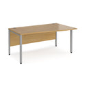 Maestro 25 Wave Desk With Bench Leg - Oak - NWOF