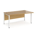 Maestro 25 Wave Desk With Bench Leg - Oak - NWOF