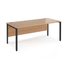 Maestro 25 800mm Deep Straight Desk With Bench Leg - Beech - NWOF