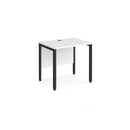 Maestro 25 600mm Deep Straight Desk With Bench Leg - White - NWOF