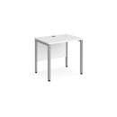 Maestro 25 600mm Deep Straight Desk With Bench Leg - White - NWOF