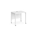 Maestro 25 600mm Deep Straight Desk With Bench Leg - White - NWOF