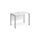 Maestro 25 600mm Deep Straight Desk With Bench Leg - White - NWOF